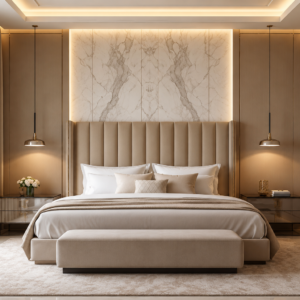 Modern Wingback Bed