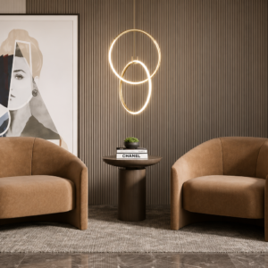 Caramel Velvet Armchairs